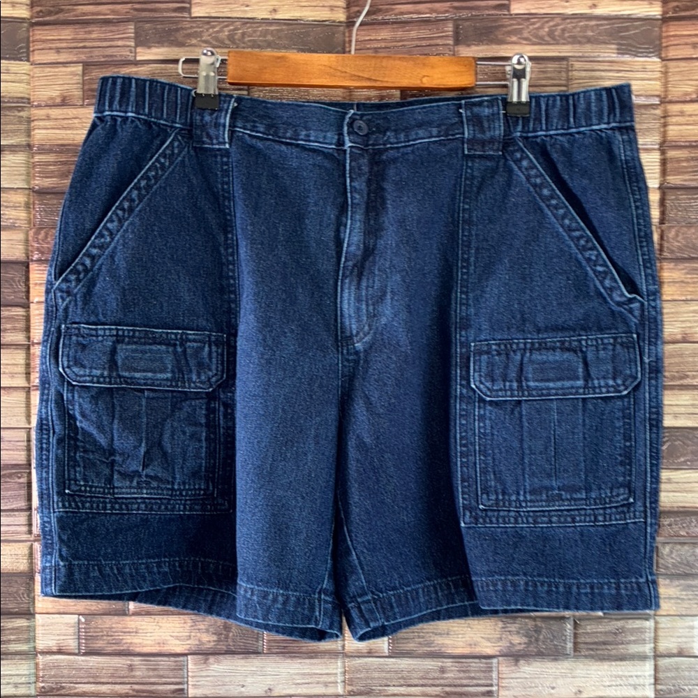 Men's Blue Cargo Shorts Savane size 40 EUC
